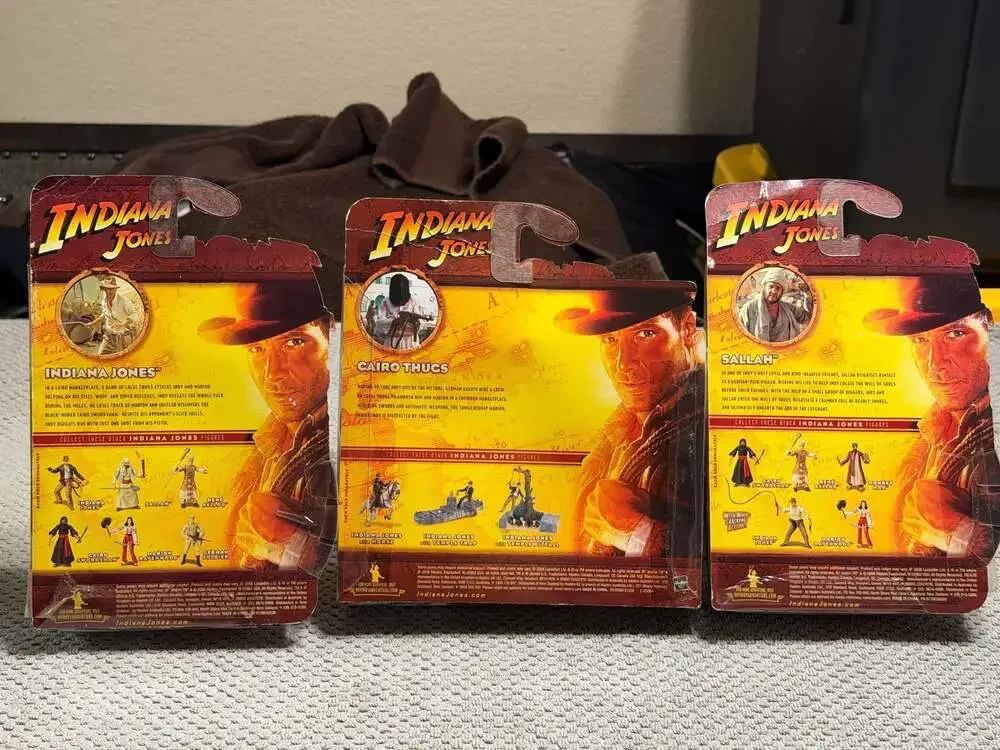 Hasbro 2008 Raiders of the Lost Ark Figure lot Indiana Jones Sallah Cairo Thugs